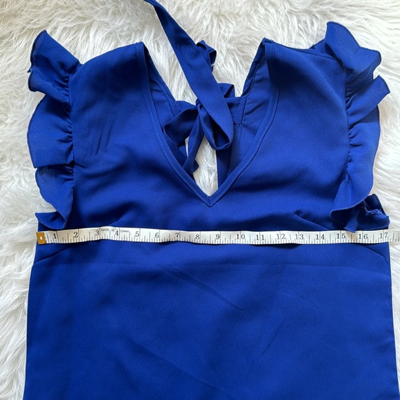 Ruffle Sleeve Tie Back Tunic Dress - Picture 4 of 7